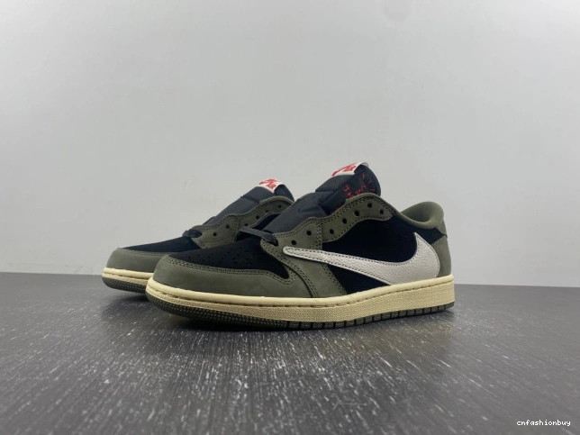 1 JORDAN SCOTT SP OG AIR TRAVIS 'BLACK OLIVE' X LOW DM7866-002 0709